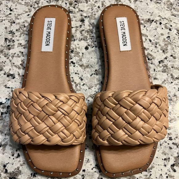 Steve Madden | Shoes | Steve Madden Womens Santina Natural Sandals Size 7 |  Poshmark